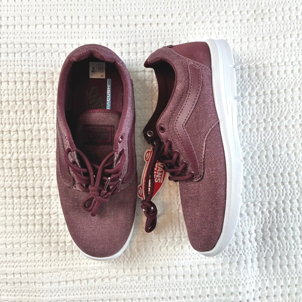New Vans Sneaker ISO Ultra Cush Lite Sneaker Burgundy Tweed Women 7.5 Casual